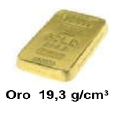densidad del oro